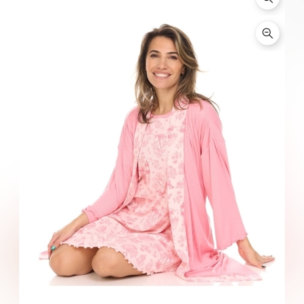 Flora Nikrooz 2-Piece Sleep Dress and Robe Set